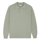 Pangaia Mens DNA Recycled Cashmere Polo Sweater in Moss Green