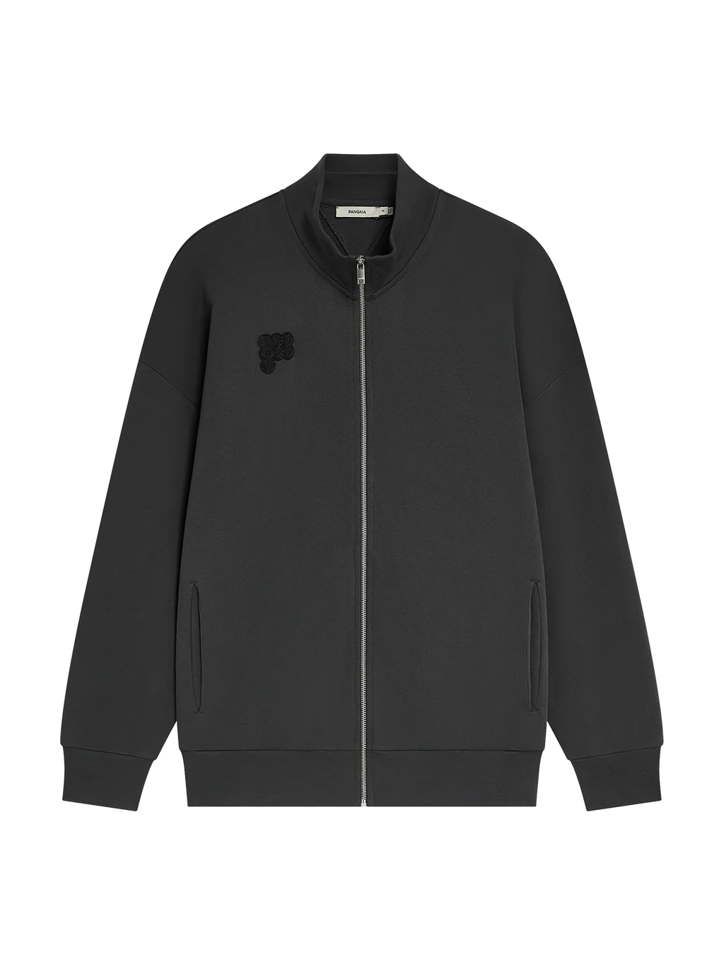 Pangaia Mens Zip Up Sweatshirt - Smoked Black