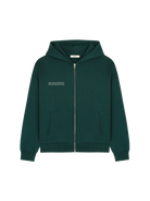 Pangaia Womens 365 Heavyweight Two-Way Zip-Through Hoodie - Foliage Green