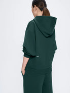 Pangaia Womens 365 Heavyweight Two-Way Zip-Through Hoodie - Foliage Green