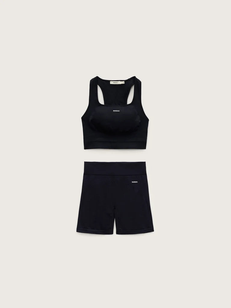 Pangaia Womens Bio-Based Tank Top and Cycle Shorts Bundle - Black