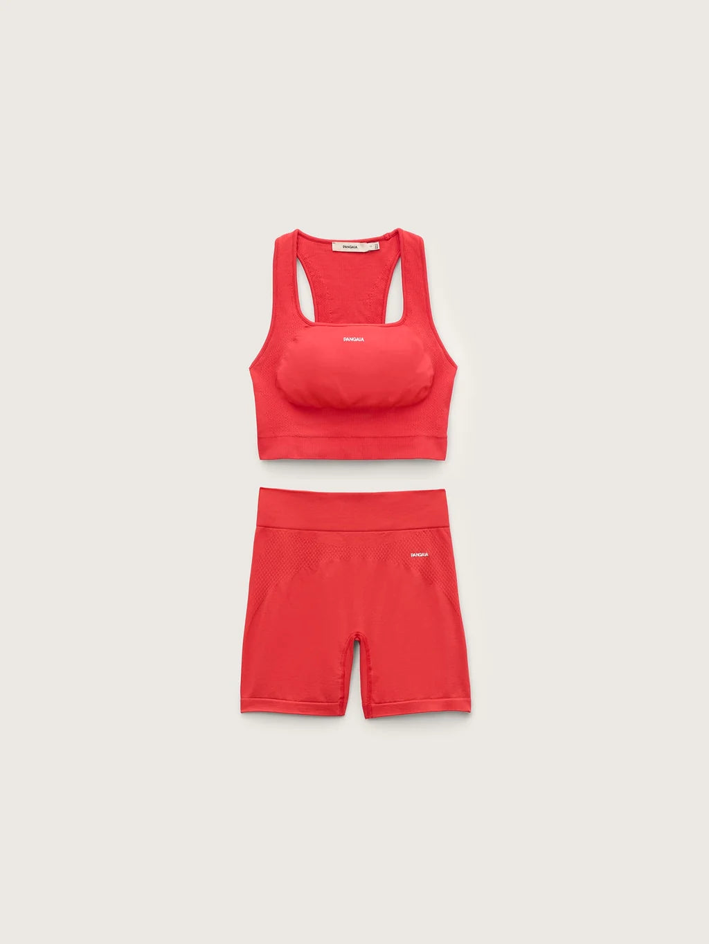 Pangaia Womens Bio-Based Tank Top and Cycle Shorts Bundle - Red