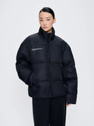 Pangaia Womens Black FLWRDWN Bomber Jacket