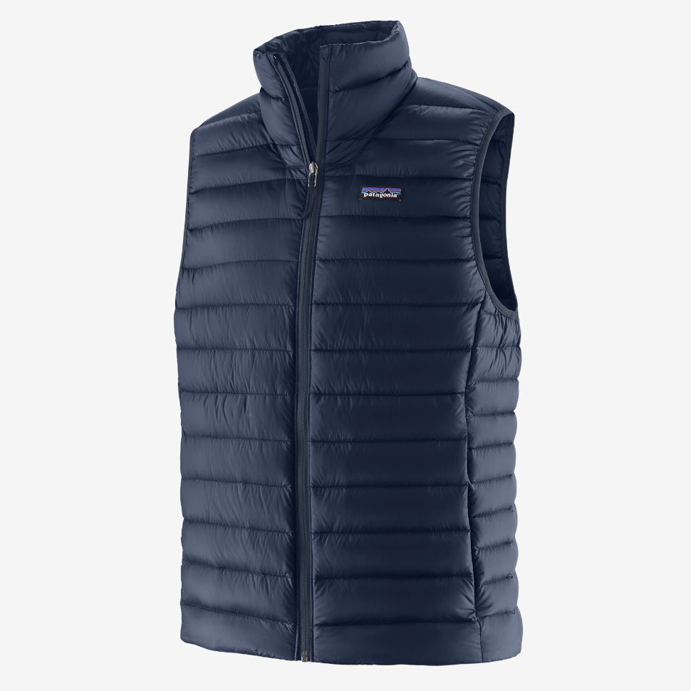 Patagonia down sweater sales vest navy blue