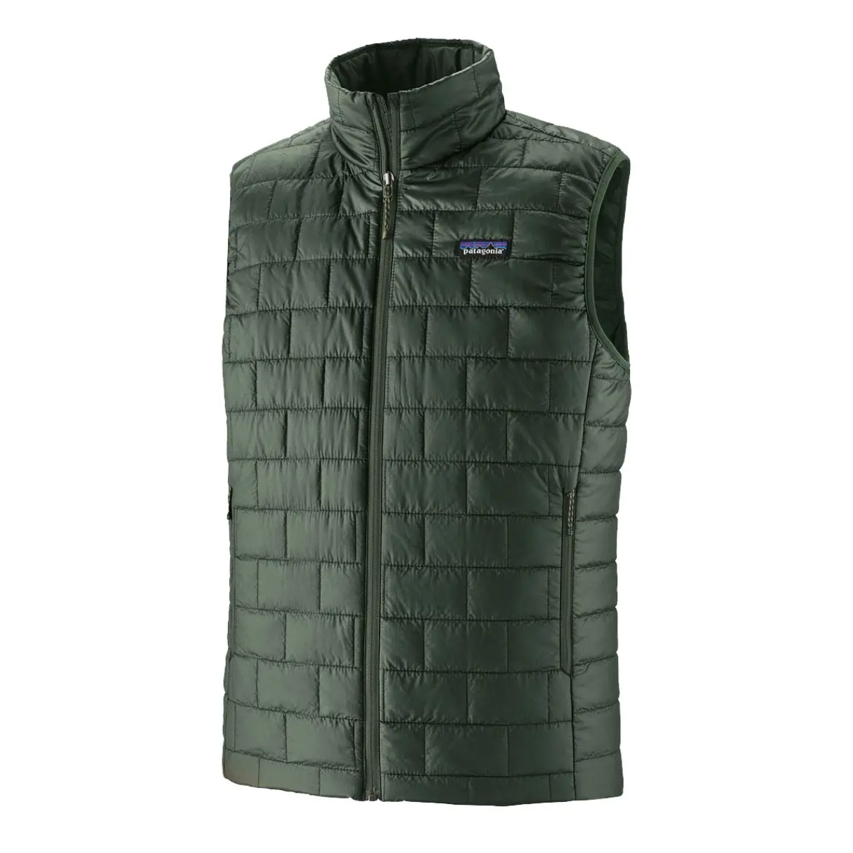 Patagonia Nano Puff Quilted Vest in Treeline green