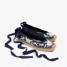 Penelope Chilvers Allegra Embroidered Satin Espadrille