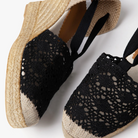 Penelope Chilvers High Valenciana Lace Espadrille - Black