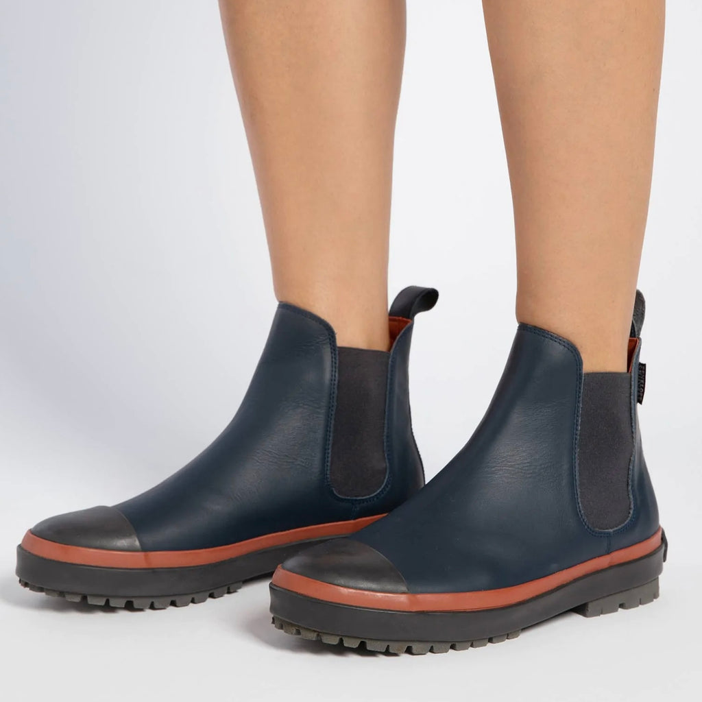Penelope Chilvers Jump Waterproof Leather Boot - Navy