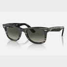 Ray-Ban Original Bio-Acetate Wayfarer in Polished Striped Grey