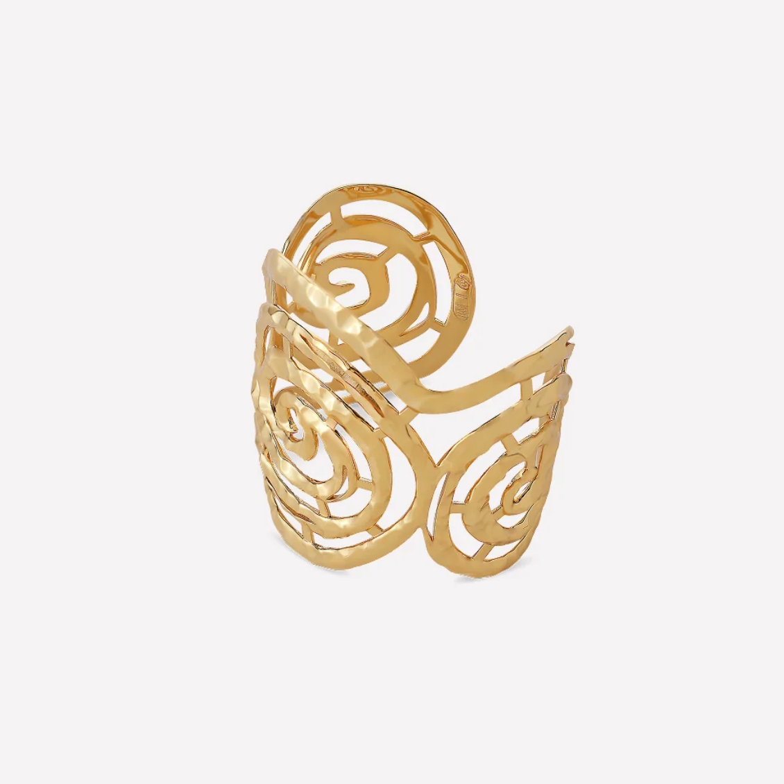 Retro Chic Mono Spiral Cuff - Adjustable