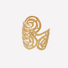 Retro Chic Mono Spiral Cuff - Adjustable