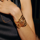 Retro Chic Mono Spiral Cuff - Adjustable