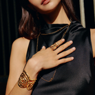 Retro Chic Mono Spiral Cuff - Adjustable