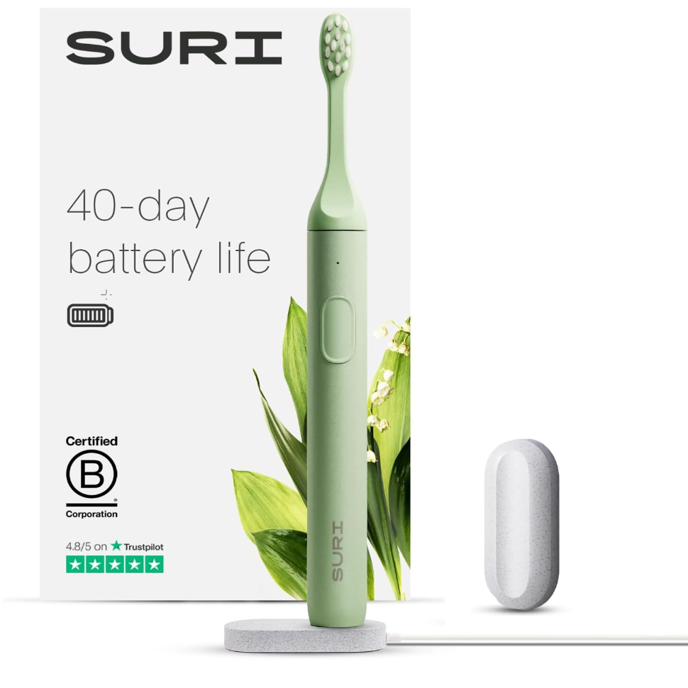 SURI Sustainable Electric Toothbrush in Fern Green 