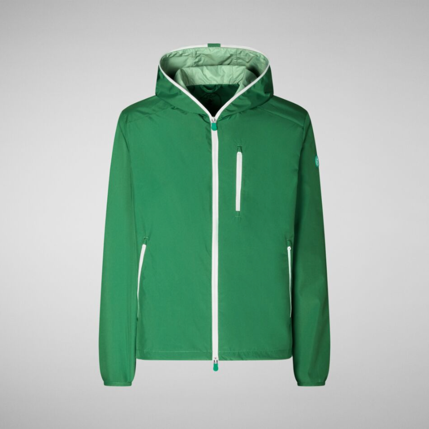 Save The Duck David Hooded Jacket in Rainforest Green