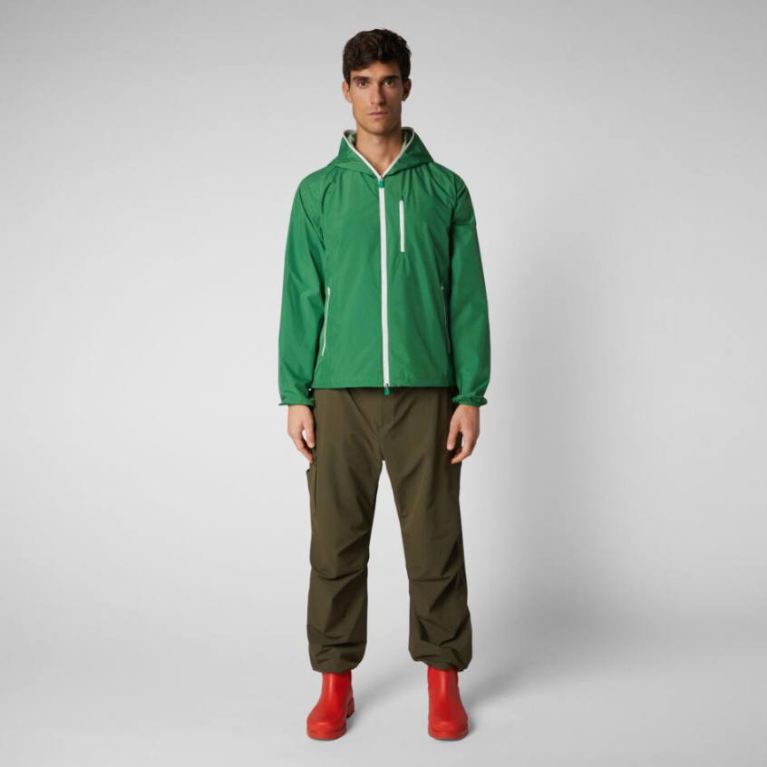 Save The Duck David Hooded Jacket in Rainforest Green
