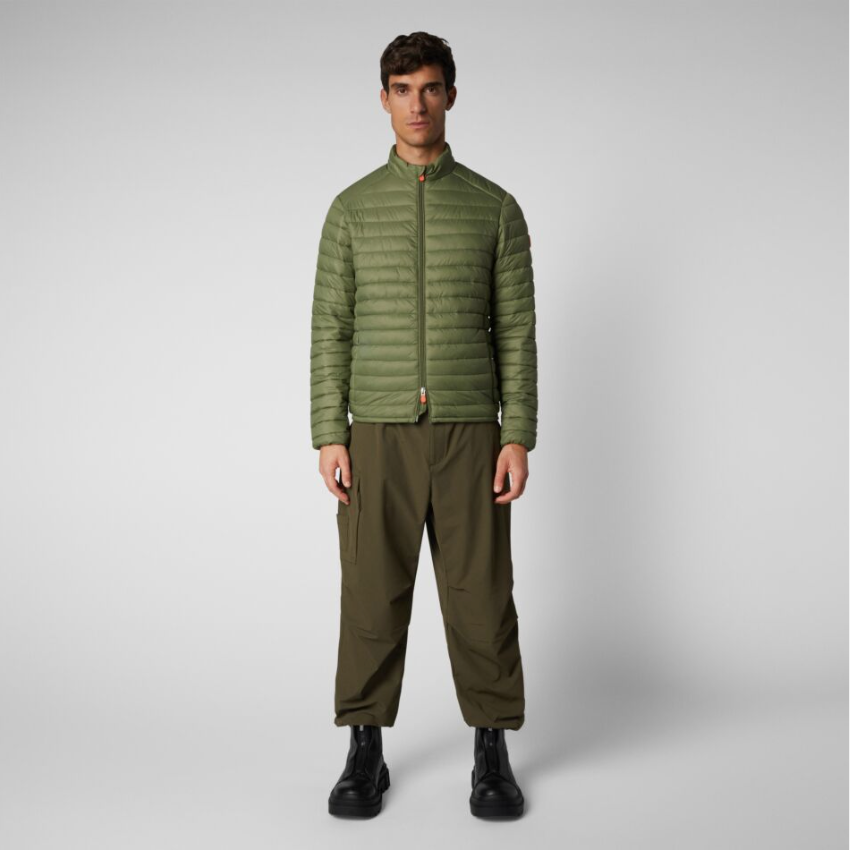 Save the Duck Alex Quilted Jacket in Cactus Green