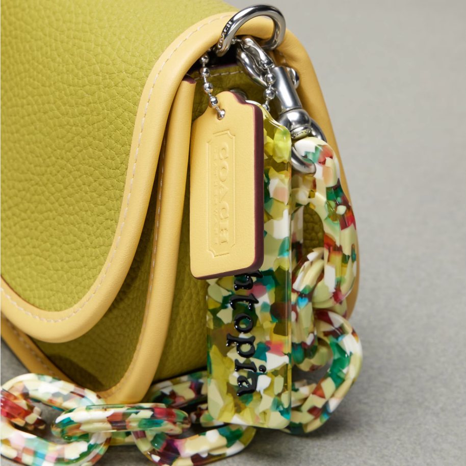 Coach signature leather dinky 2025 crossbody with leather strap