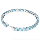 Swarovski Matrix Rhodium Plated Blue Crystal Tennis Bracelet