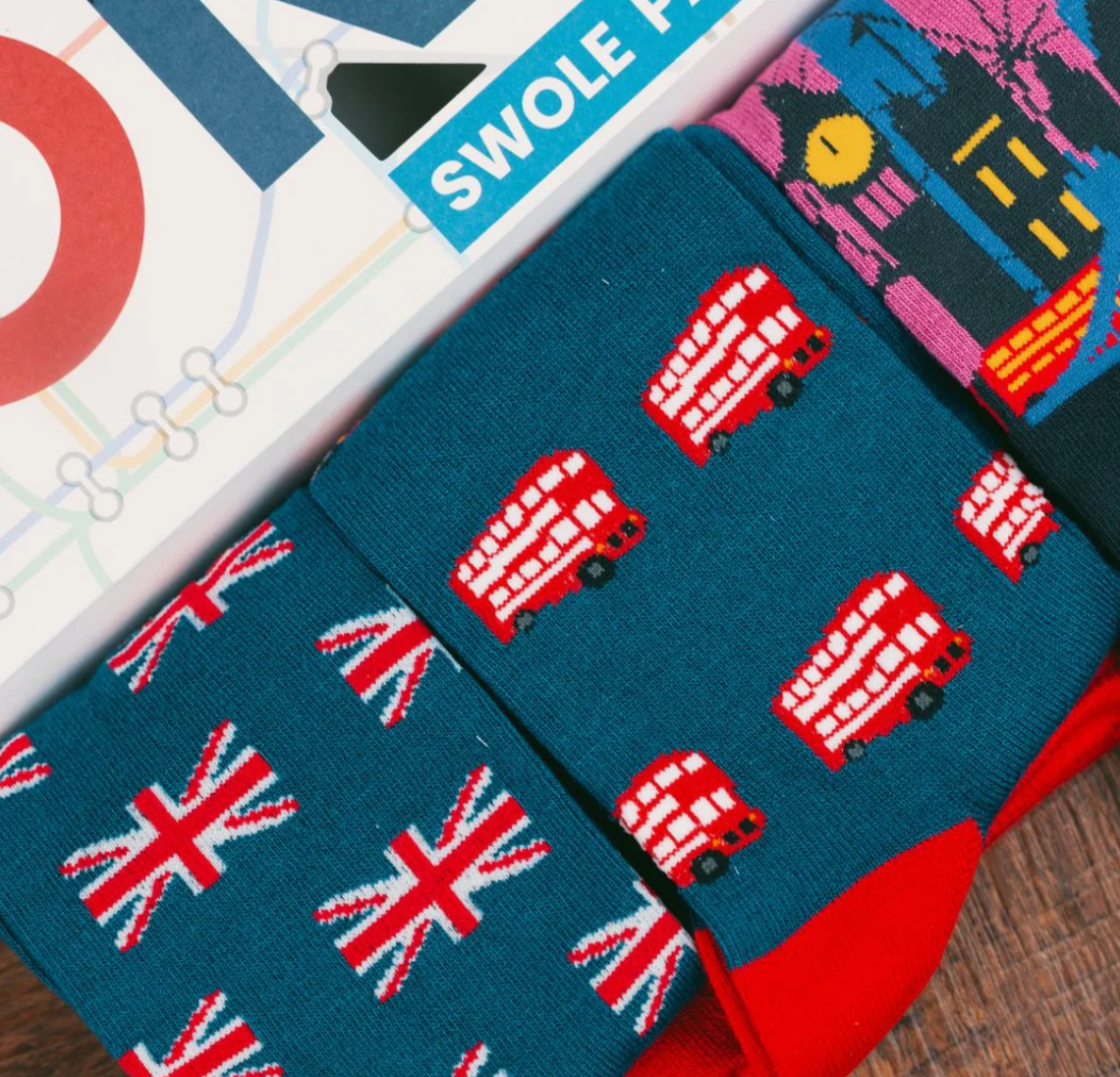 Swole Panda London Sock Box 4 Pairs of Bamboo Socks