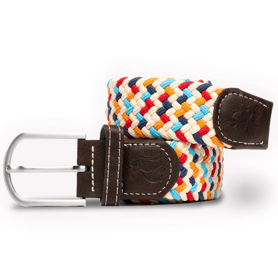 Swole Panda Woven Belt Multicolour Zigzag