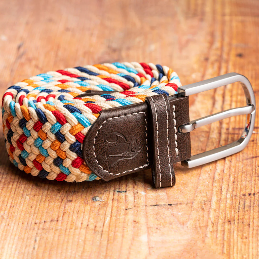 Swole Panda Woven Belt Multicolour Zigzag