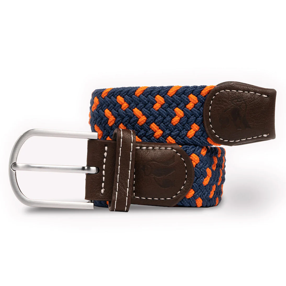 Swole Panda Woven Belt Navy / Orange Spot