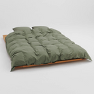 Tekla Percale Bedding in Olive Green