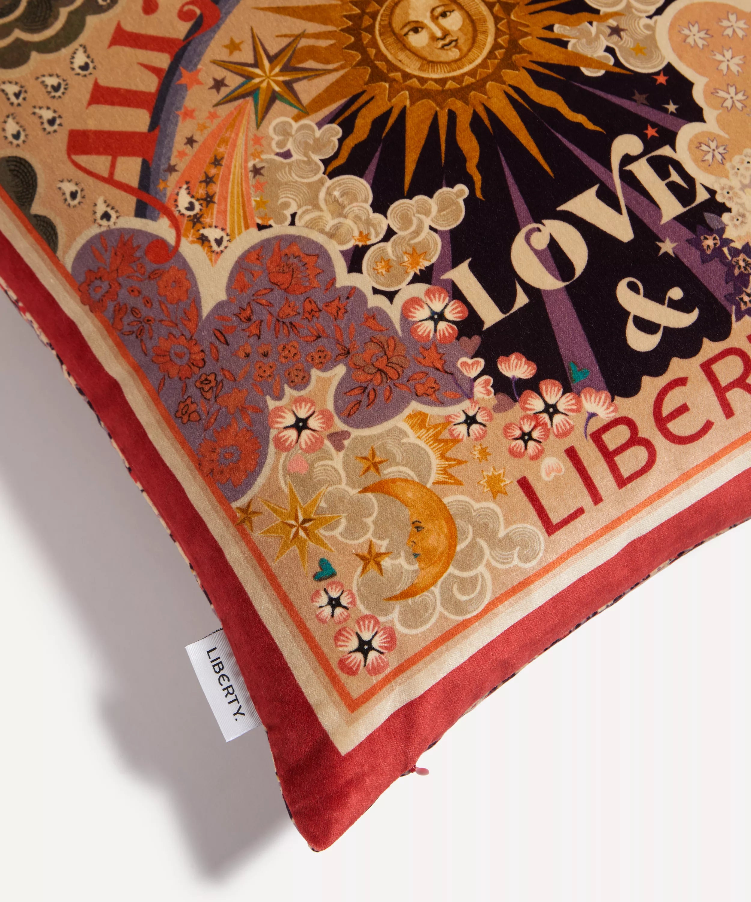 The Power of Love and Liberty Square Velvet Cushion