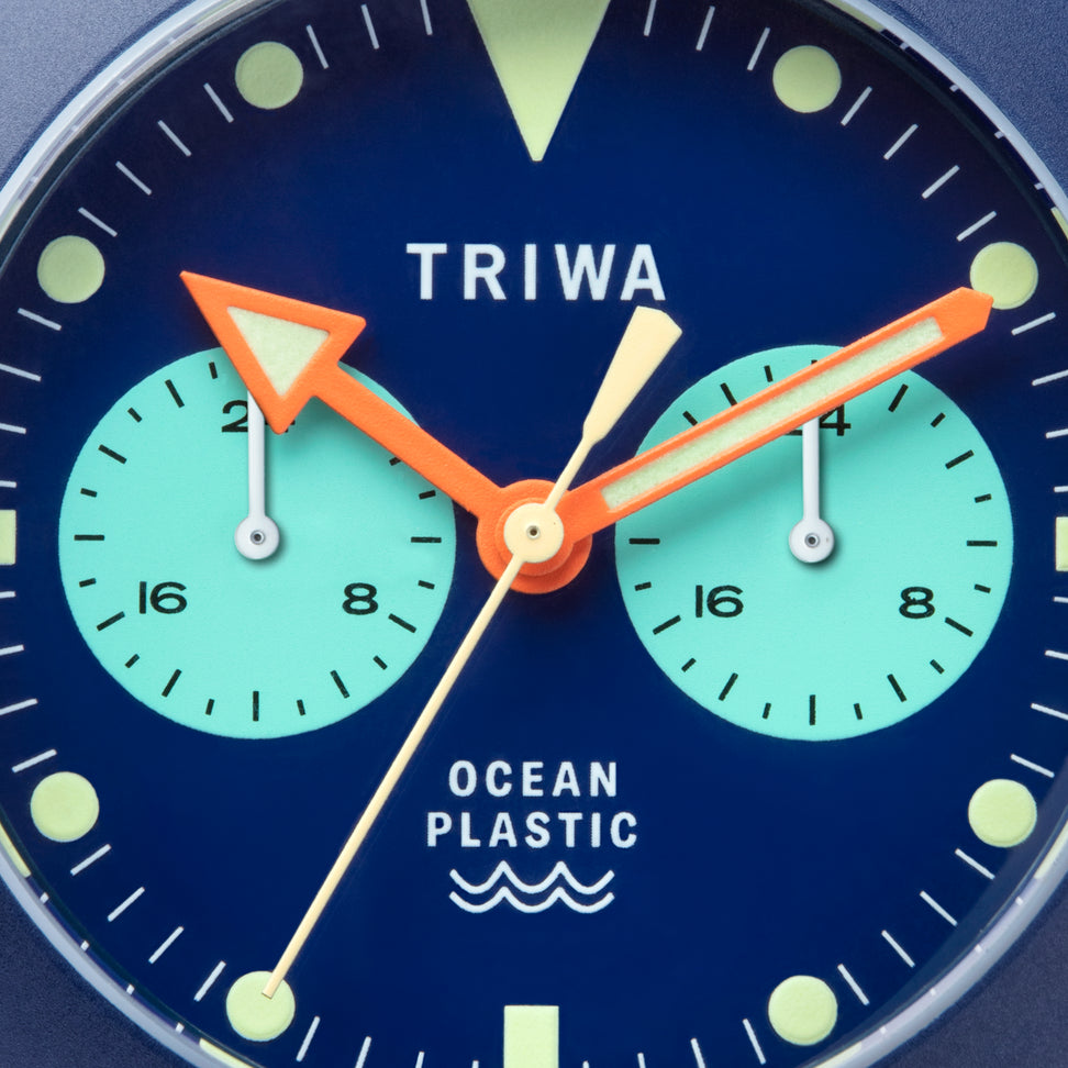 Triwa Ocean Plastic Timer Deep Blue