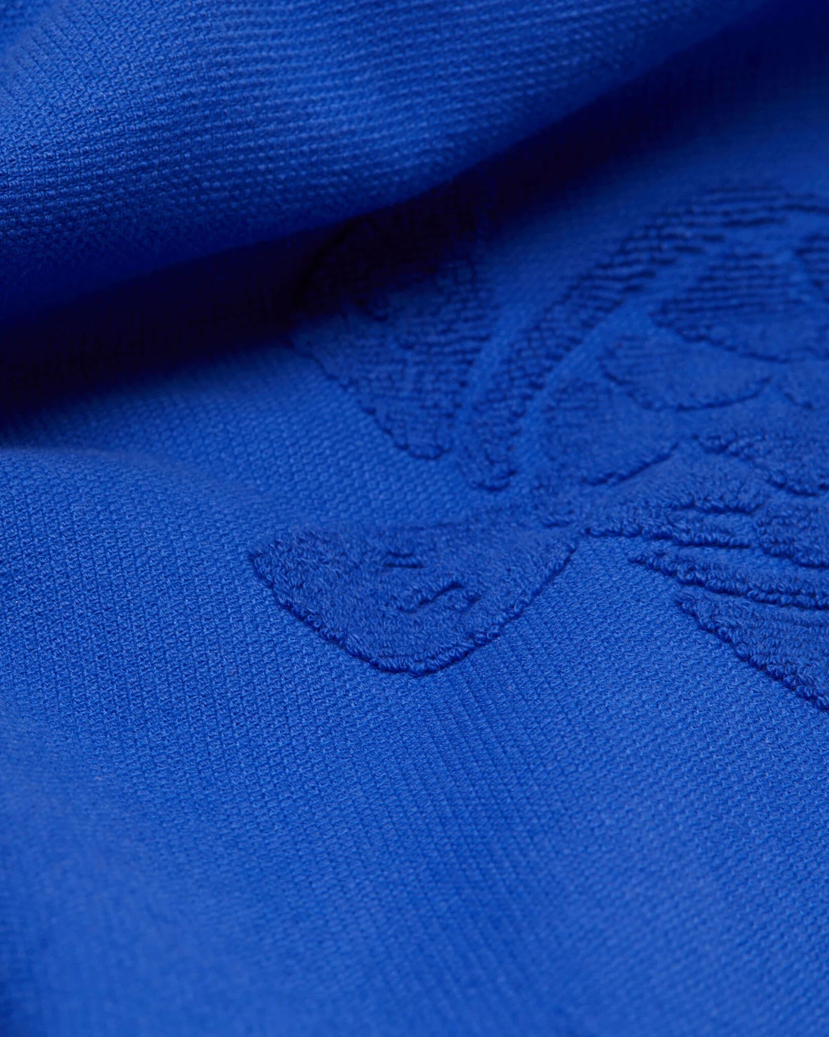 Vilebrequin Beach Towel In Organic Cotton Turtles Jacquard - Marrakech Blue