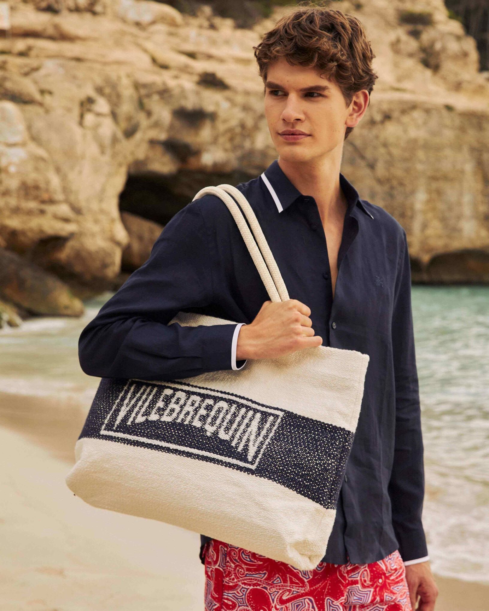 Vilebrequin Cotton Woven Beach Bag