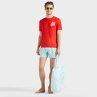 Vilebrequin Men Stretch Short Swim Shorts Micro Ronde Des Tortues Rainbow
