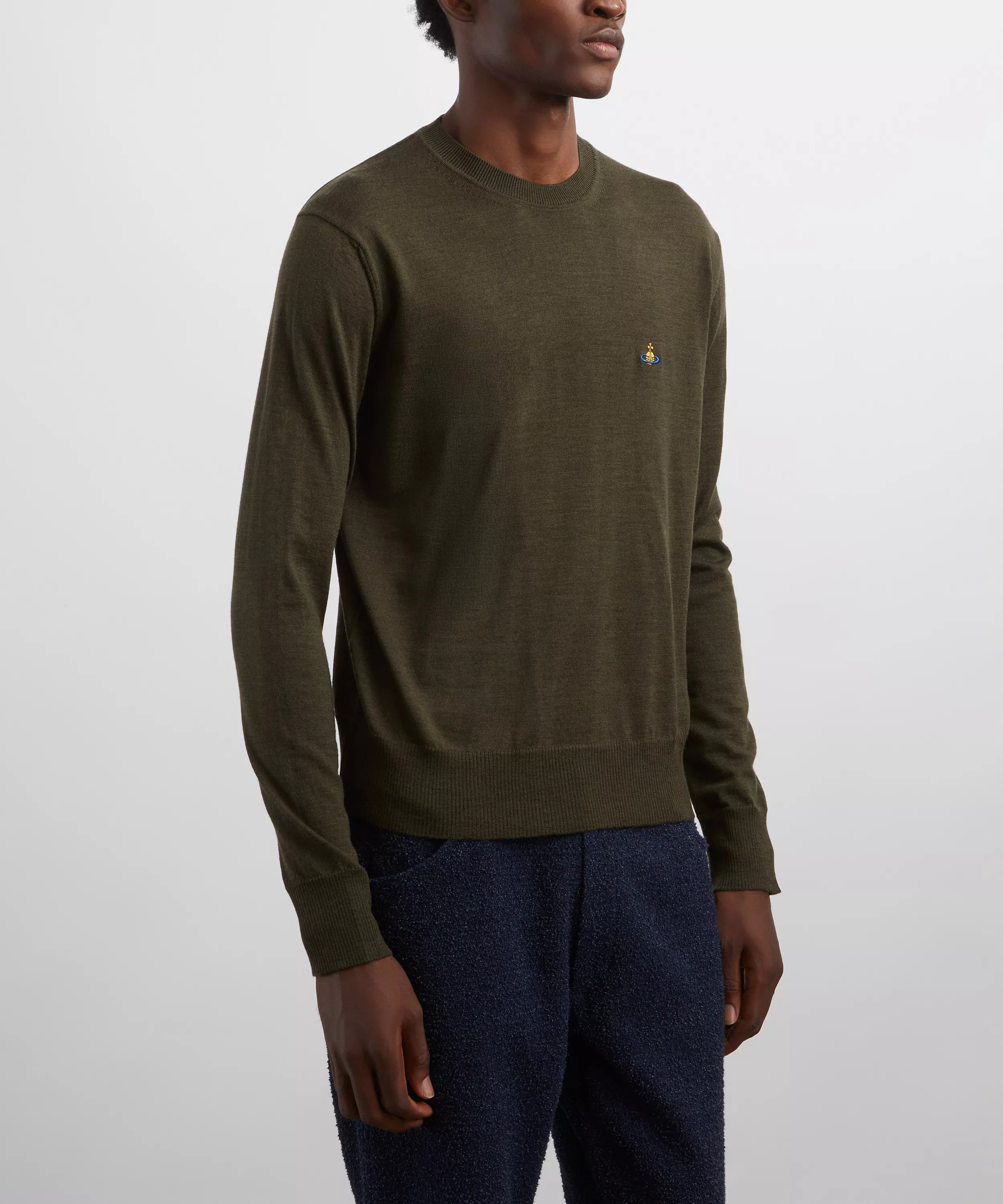 Vivienne Westwood Khaki Alex Round Neck Jumper