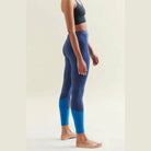 Wellicious Easy Colour Block Leggings in Deep Night Blue and Shoreline Blue