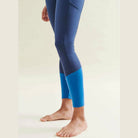 Wellicious Easy Colour Block Leggings in Deep Night Blue and Shoreline Blue