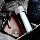 Wingback 100ml Hip Flask - Steel