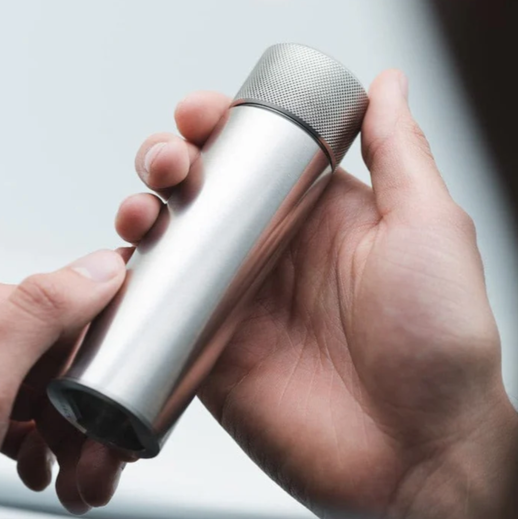 Wingback 100ml Hip Flask - Steel