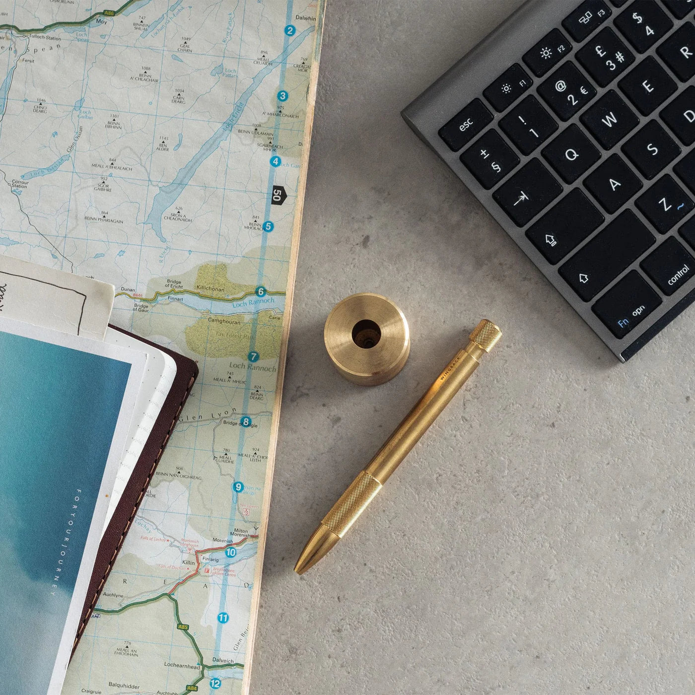 Wingback Pen Holder in Brass