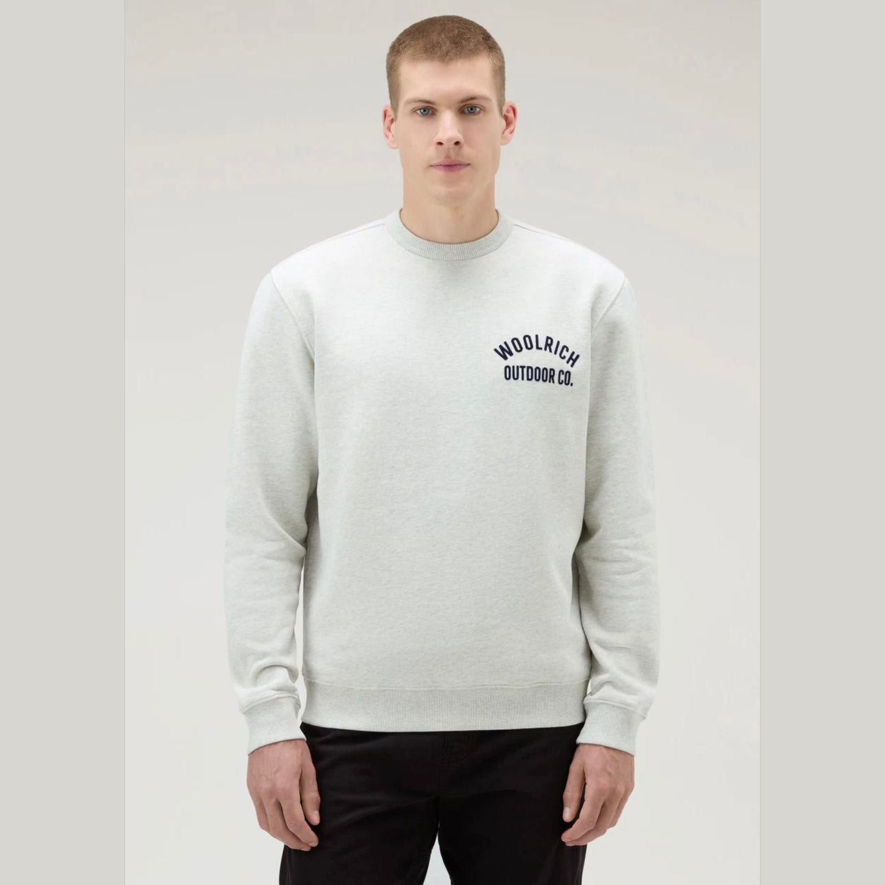 Woolrich Men's Crewneck Sweatshirt in Organic Cotton