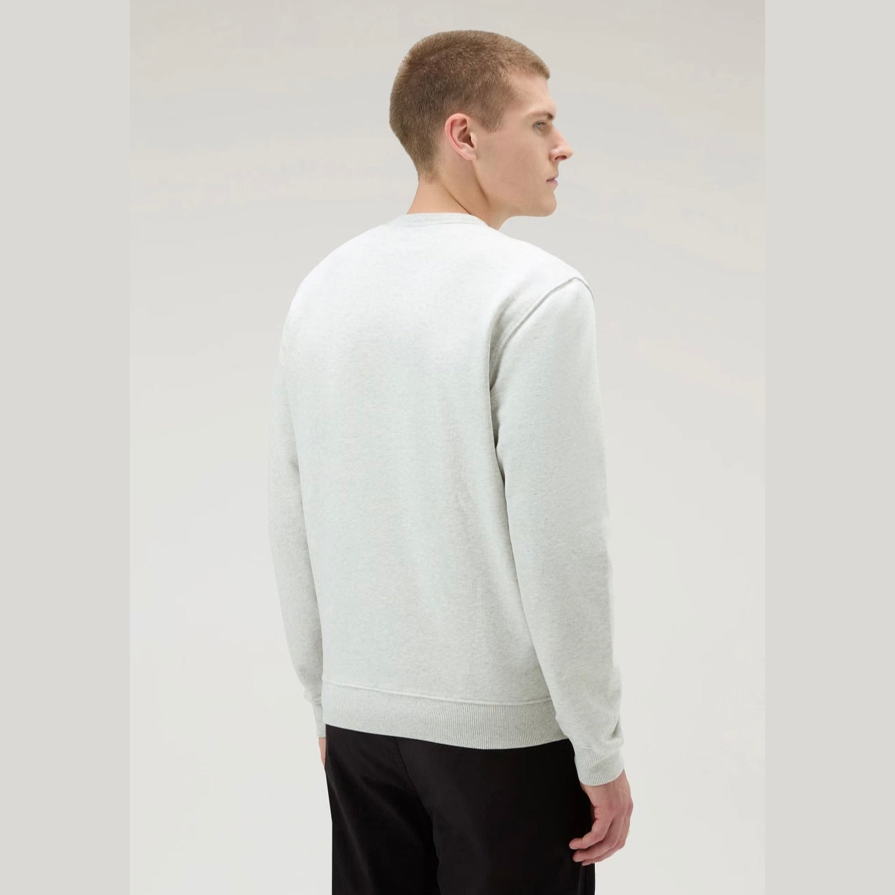 Woolrich Men's Crewneck Sweatshirt in Organic Cotton