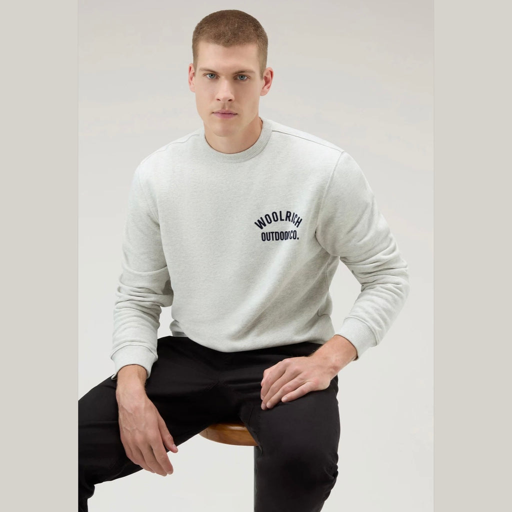 Woolrich Men's Crewneck Sweatshirt in Organic Cotton