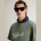 Woolrich Men's T-Shirt in Pure Cotton Mouliné