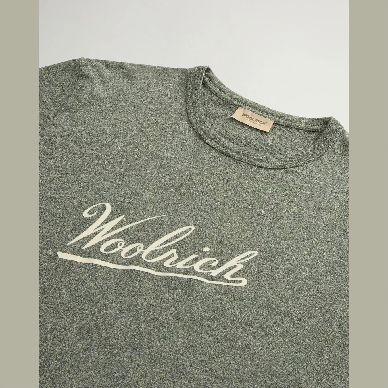 Woolrich Men's T-Shirt in Pure Cotton Mouliné