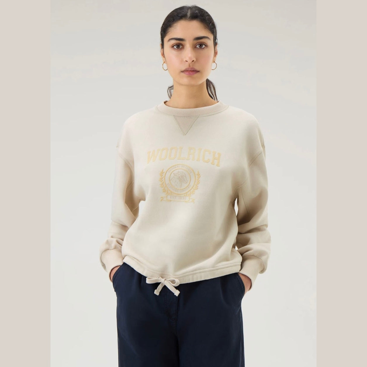 Woolrich Women's Ivy Crewneck Sweatshirt in Cotton Blend