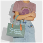 Coach 100 Percent Recycled Tote 30 in Iceberg Green