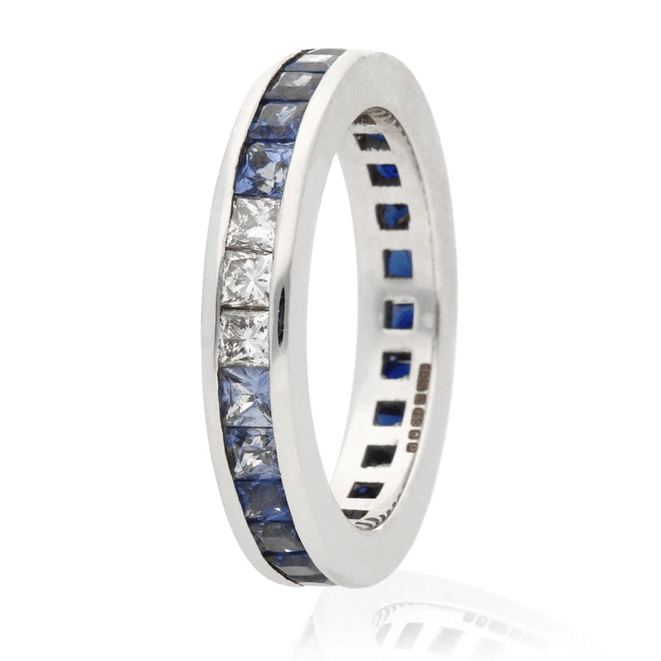 EC One Sapphire Fade White Gold Eternity Ring