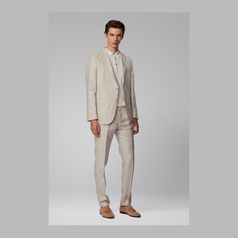 Boss Vegan Slim-fit Linen Suit