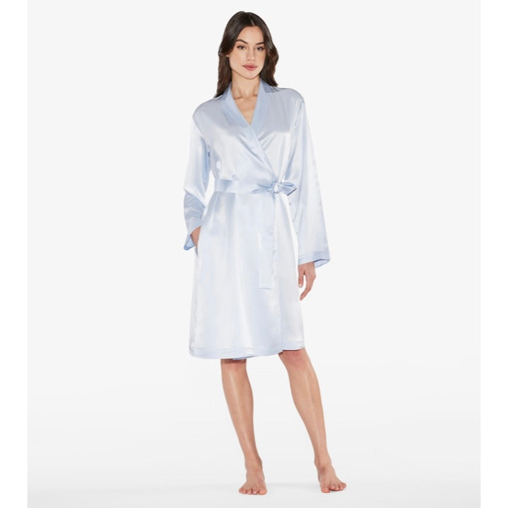La Perla Azure Silk Short Robe