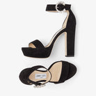 Jimmy Choo Mionne 120 Suede Platform Sandals in black